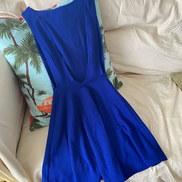 American Apparel Royal Blue Backless Skater Dress - Picture 2 of 4